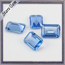 Octagon Emerald Cut # 119 Spinel Light Blue Synthetic Sapphire